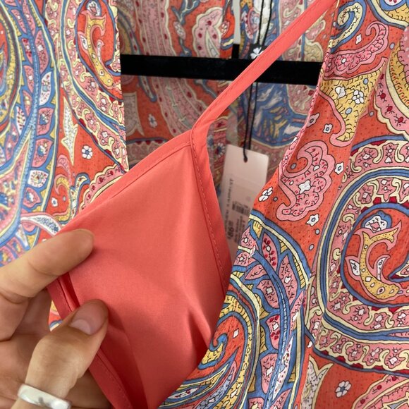 Molly Bracken Women's Multicolor Pink Isabelle Paisley Woven Jumpsuit Size S/XL - Picture 9 of 15